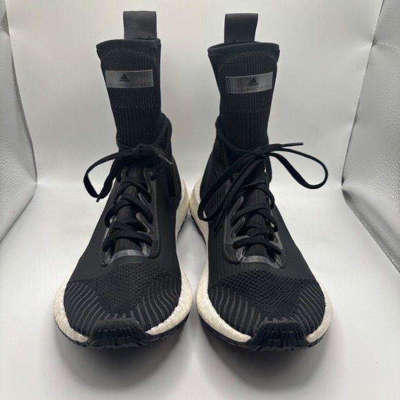 Stella McCartney‎ x Adidas PulseBoost HD Black High Top Sneaker Women's Sz 7 - Picture 3 of 8